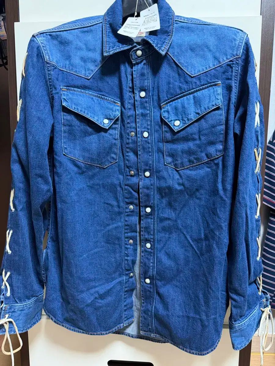 KAPITAL 8oz デニム レースアップ ウェスタン シャツ Indigo