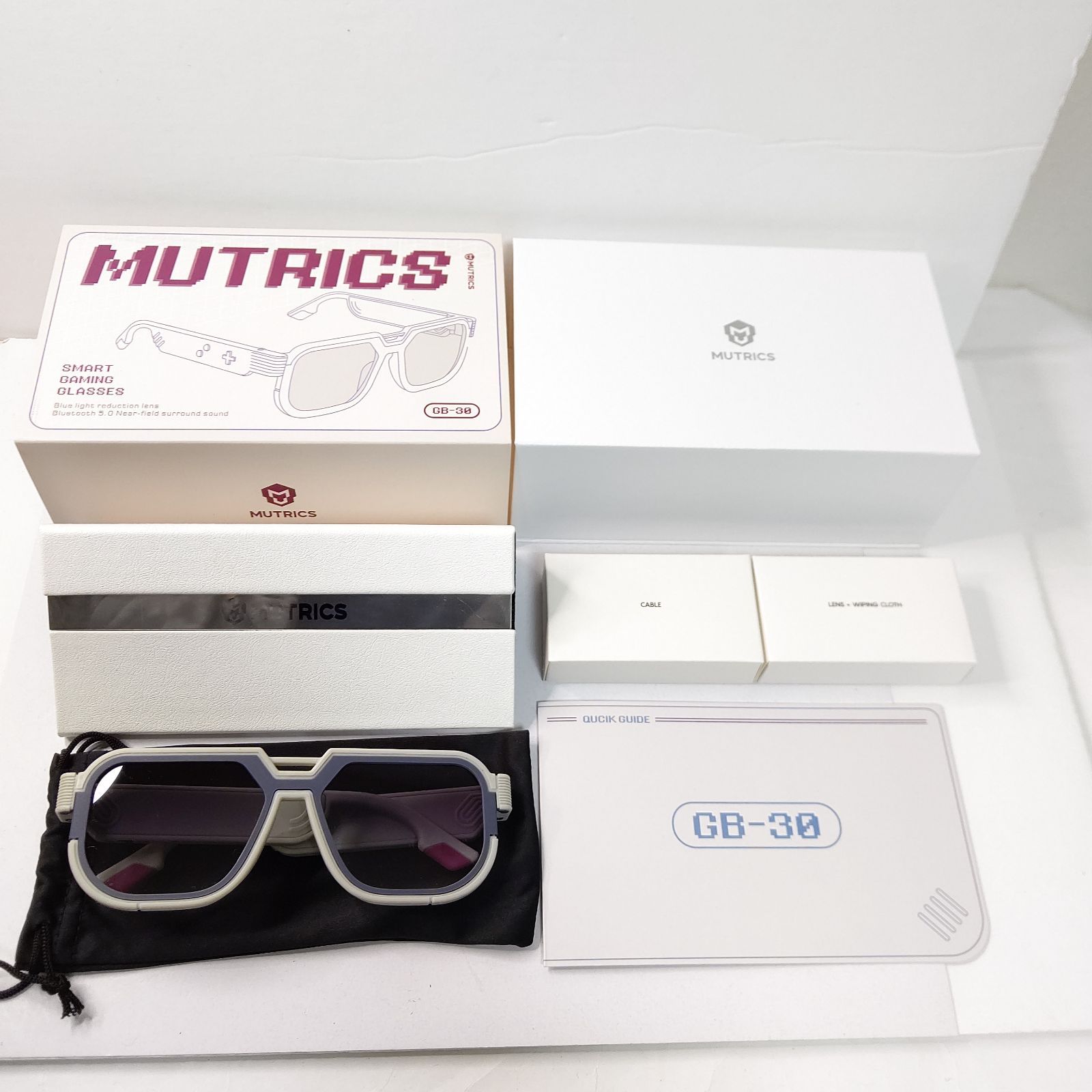 未使用　ミュートリクス GB-30 スマートゲーミンググラス　多機能　グレー　2 未使用 ミュートリクス GB-30 スマートゲーミンググラス グレー 多機能
