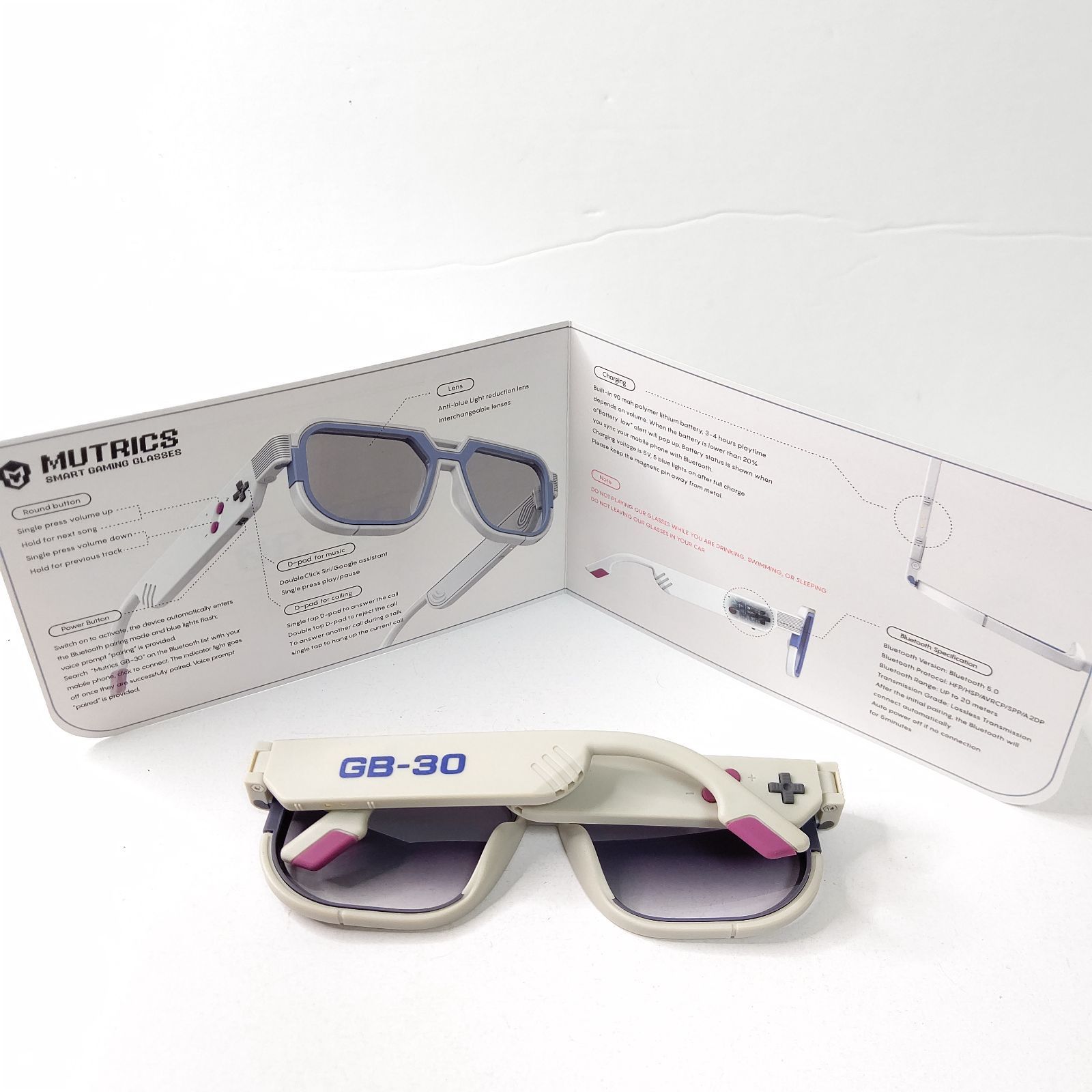 未使用　ミュートリクス GB-30 スマートゲーミンググラス　多機能　グレー　2 未使用 ミュートリクス GB-30 スマートゲーミンググラス 多機能 グレー 2
