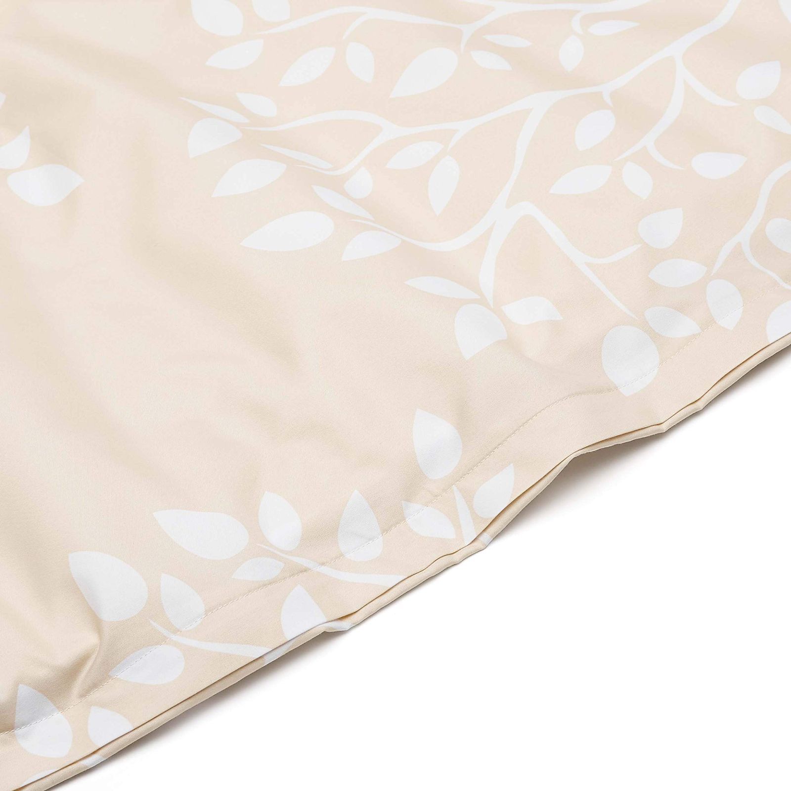 新着商品】ベーシック 掛け布団カバー 柄入り ベージュ 花柄 シングル