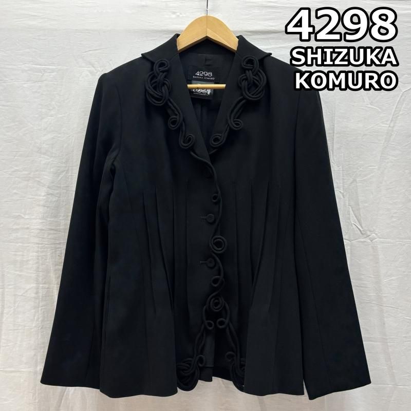 古着 4298 SHIZUKA KOMURO シヅカコムロ 30th プリーツ デザイン 3釦 テーラード ジャケット レディース 42 ISItems 古着 50145939
