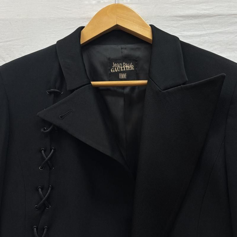 ジャンポールゴルチエフェム アシンメトリー 変形 レースアップ テーラード ジャケット ブレザー レディース 42 ISItems 古着 50145940