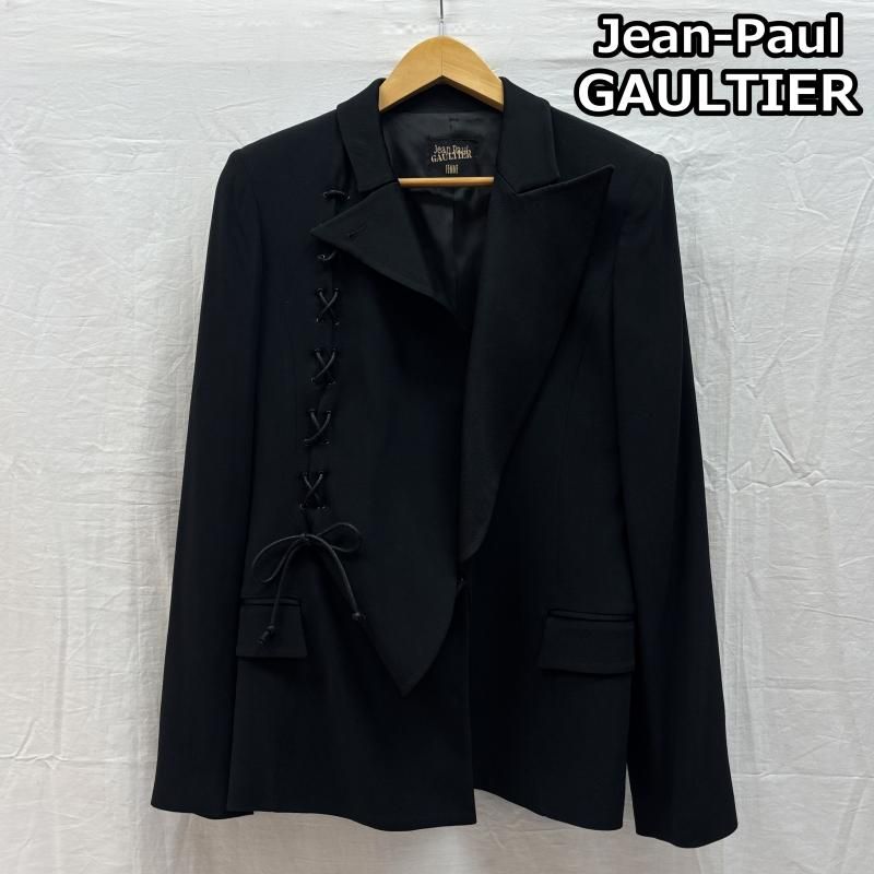 ジャンポールゴルチエフェム アシンメトリー 変形 レースアップ テーラード ジャケット ブレザー レディース 42 ISItems 古着 50145940