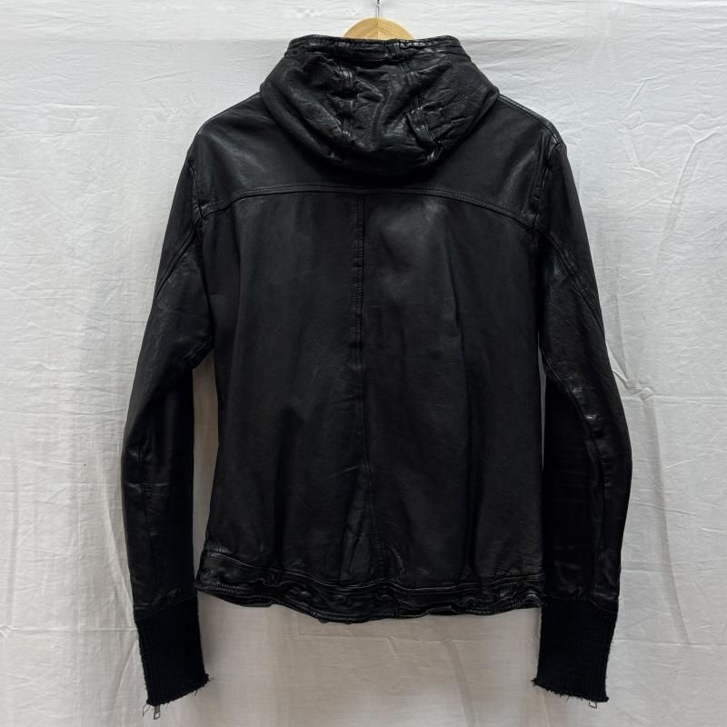 ジョルジオブラット シープスキン 羊革 スタンド ジップアップ レザー ジャケット パーカー 裏リネン メンズ 44 ISItems 古着 50145951 KANDAIZUMI_COM