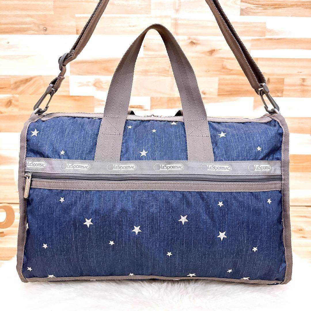 デニム調 2wayボストンバッグ