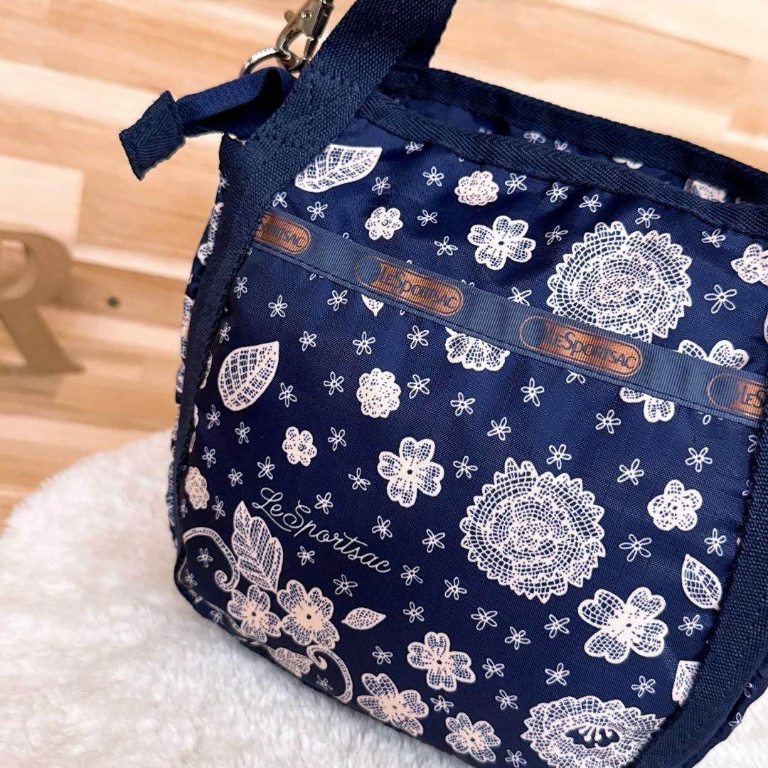 レスポートサック】フラワー花柄 レース ショルダーバッグ2wy