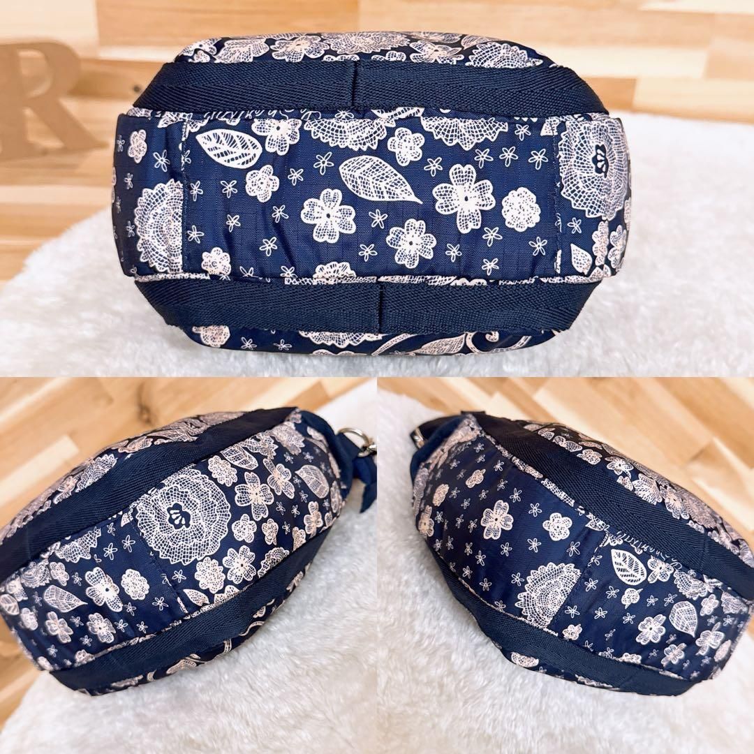 レスポートサック】フラワー花柄 レース ショルダーバッグ2wy