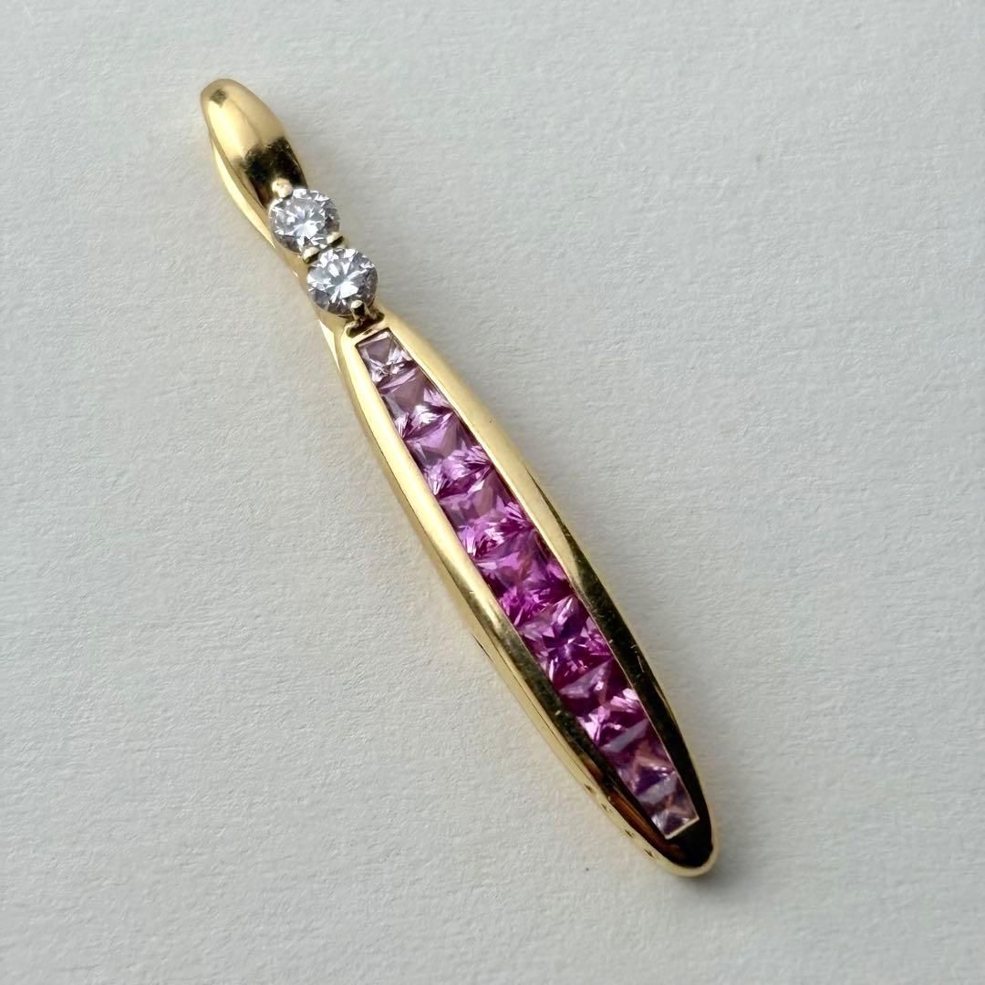 342【ジュネ】K18 サファイア　ダイヤモンド　ネックレストップ 342【ジュネ】K18 サファイア ダイヤモンド ネックレストップ - メルカリ