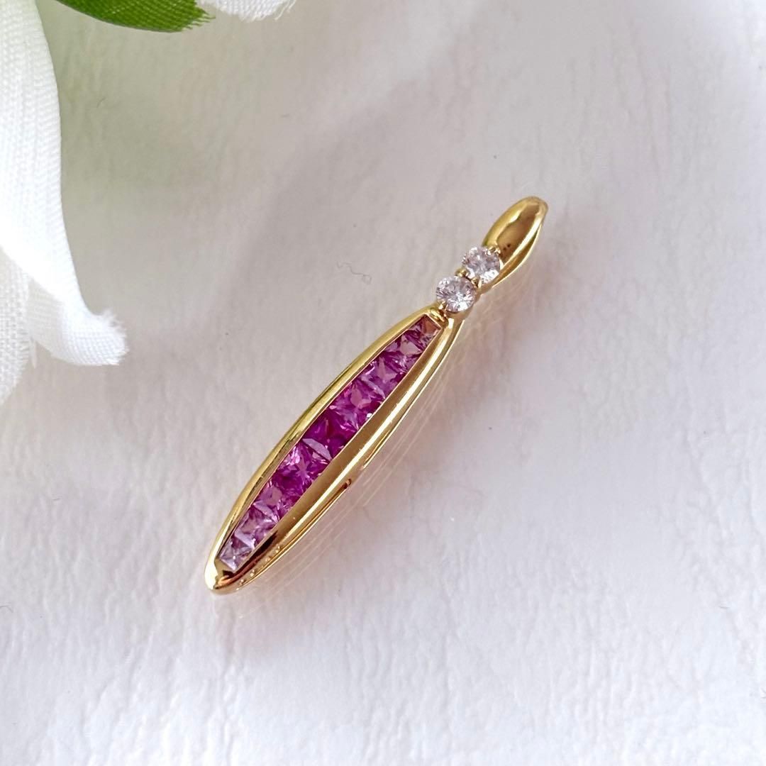 342【ジュネ】K18 サファイア　ダイヤモンド　ネックレストップ 342【ジュネ】K18 サファイア ダイヤモンド ネックレストップ - メルカリ