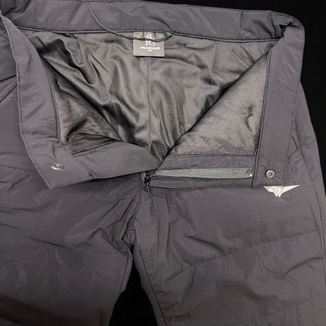 1piu1uguale 3 ゴルフ メンズ パンツ ブラック LLC-HASEGAWATOSO_COM