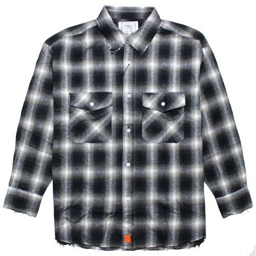 TONY TAIZSUN トニータイズサン TONY CUT OFF SHIRTS BLACK フランネルチェックシャツ XLサイズ
