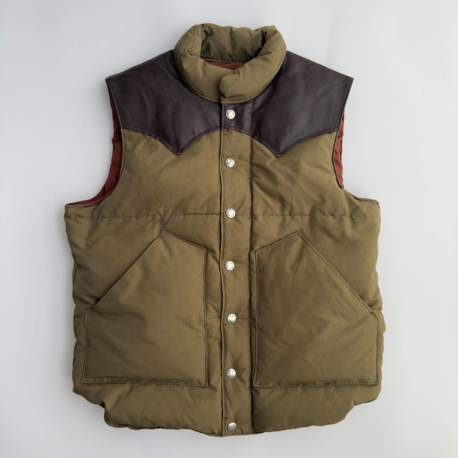 SUGAR CANE シュガーケーン レザーヨーク ダウンベスト 東洋エンタープライズ サイズM 古着