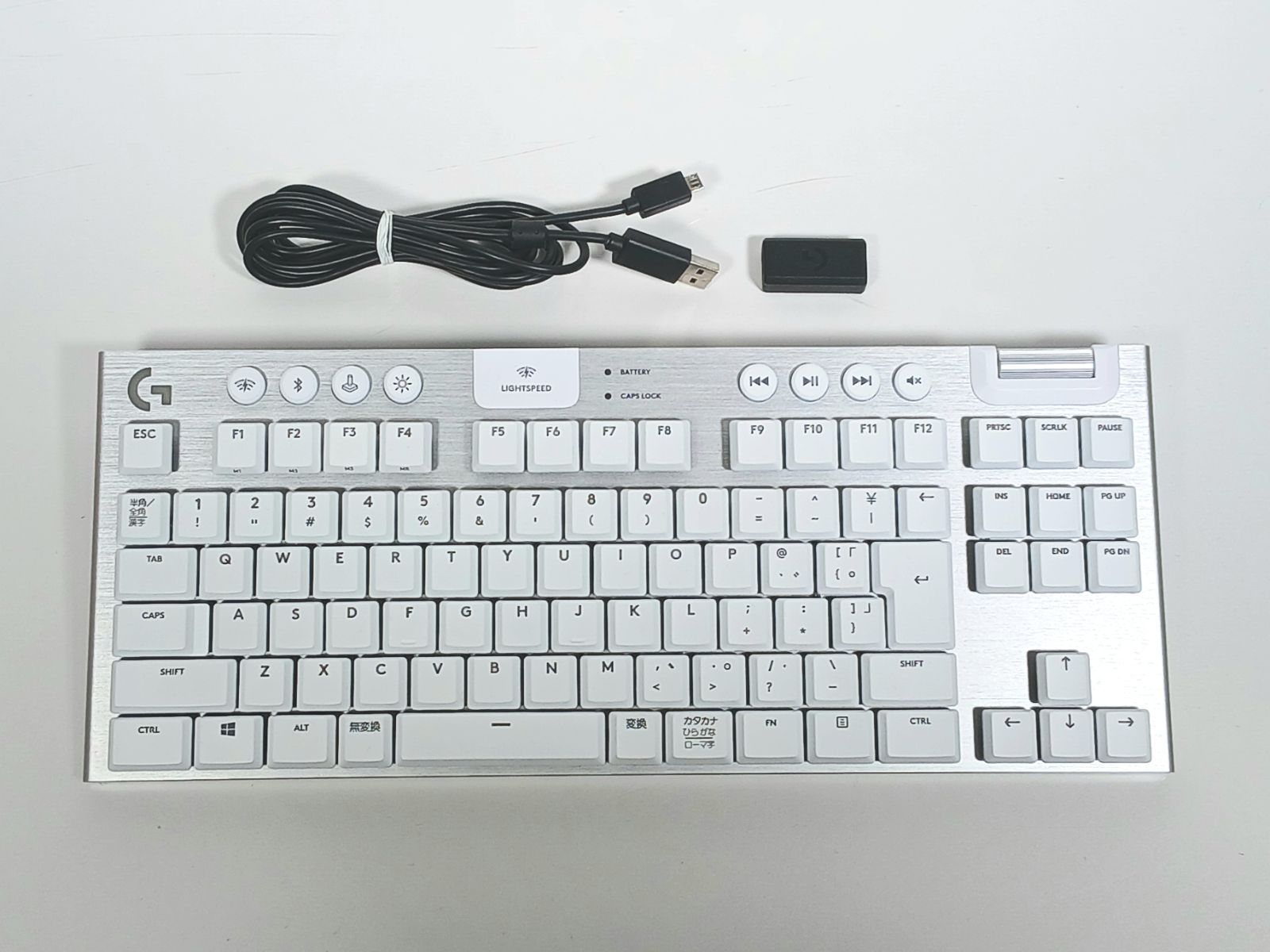 Logicool Gゲーミングキーボード G913 TKL ホワイト 美品】Logicool