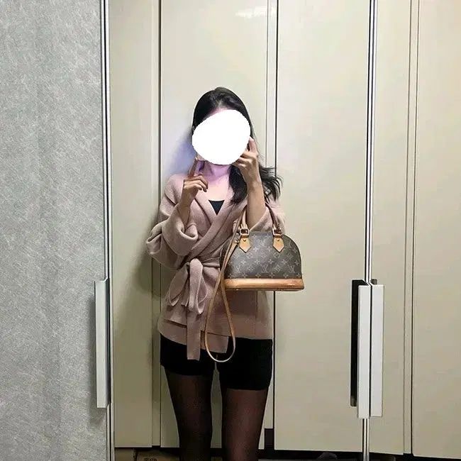 SIE シエ 율리 ワイド カラ カシミア ウール カーディガン ピンク