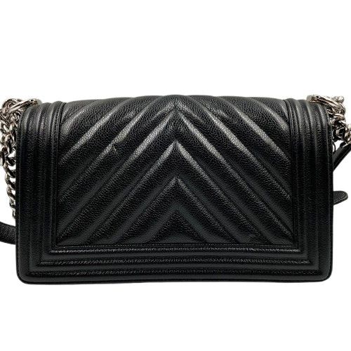 CHANEL シャネル ボーイシャネル キャビアスキン シェブロン Vステッチ
