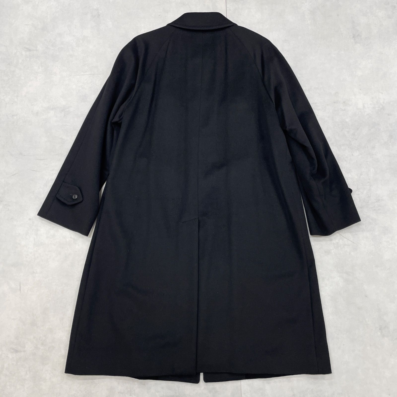BURBERRY LONDON バーバリーロンドン バルマカーンコート ステン ロング カシミヤ シルク 黒 メンズ
