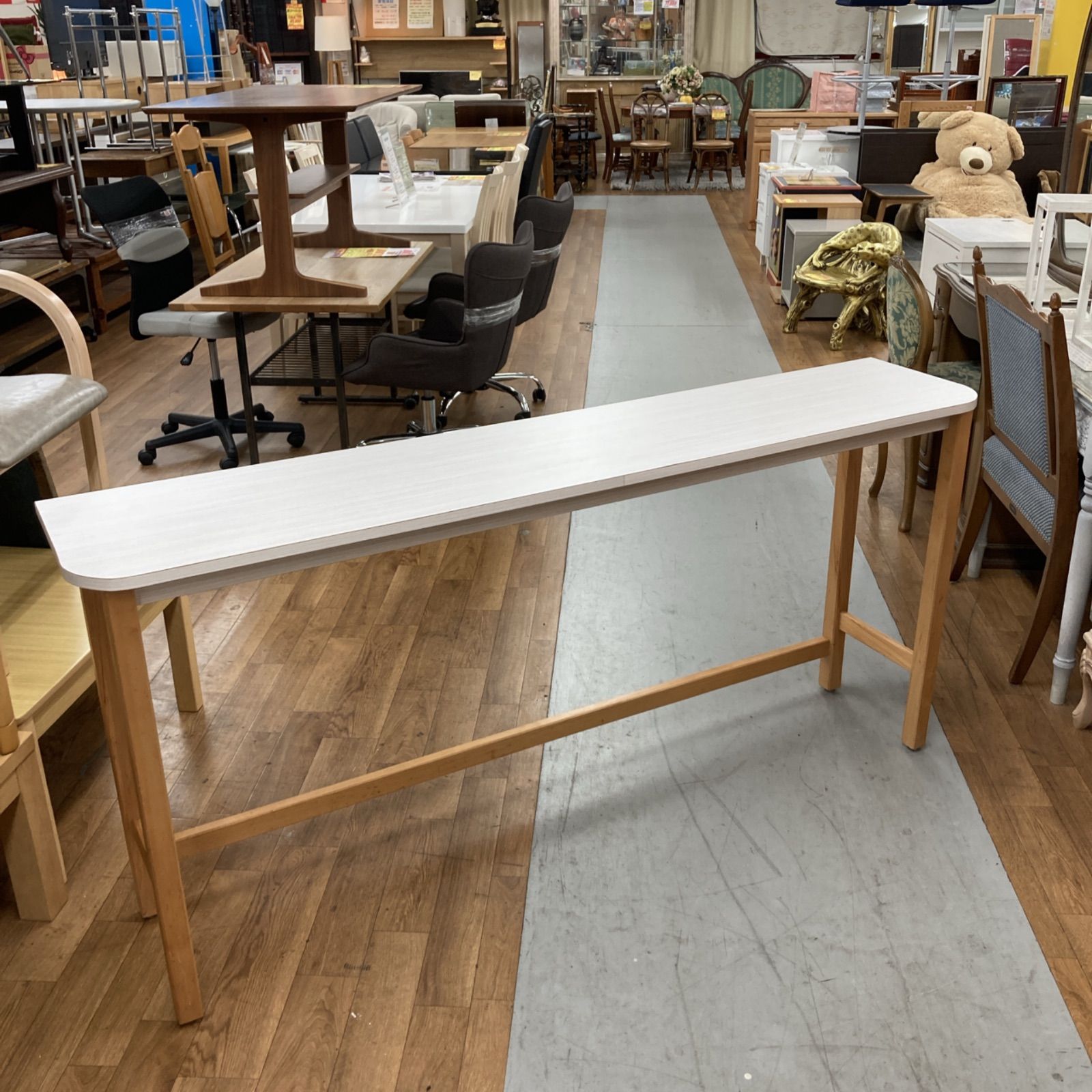 S 785 木製コンソールテーブル サイドテーブル カウンターテーブル 幅170 cm