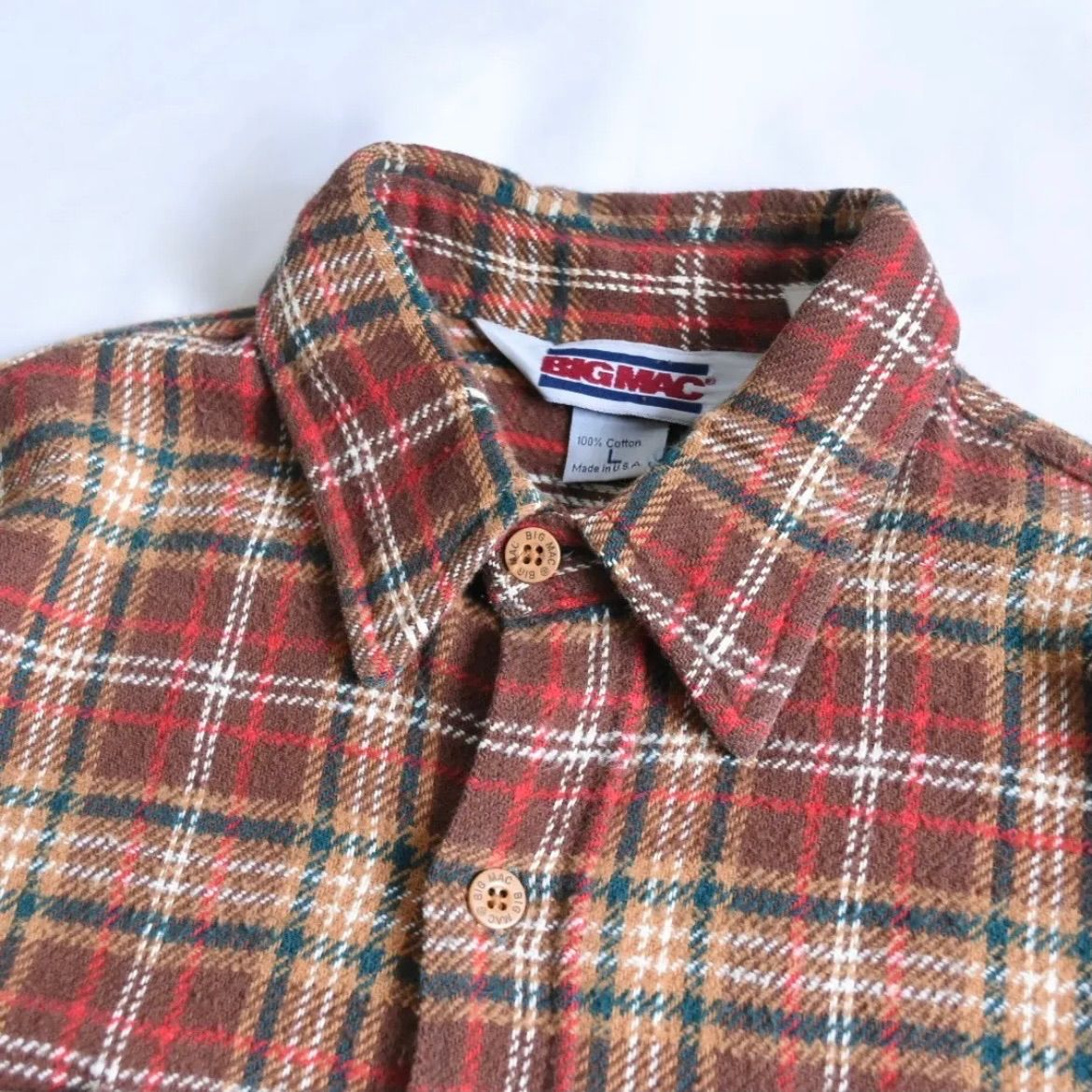 1980s BIG MAC flannel shirt made in usa ビックマック ネルシャツ アメリカ製