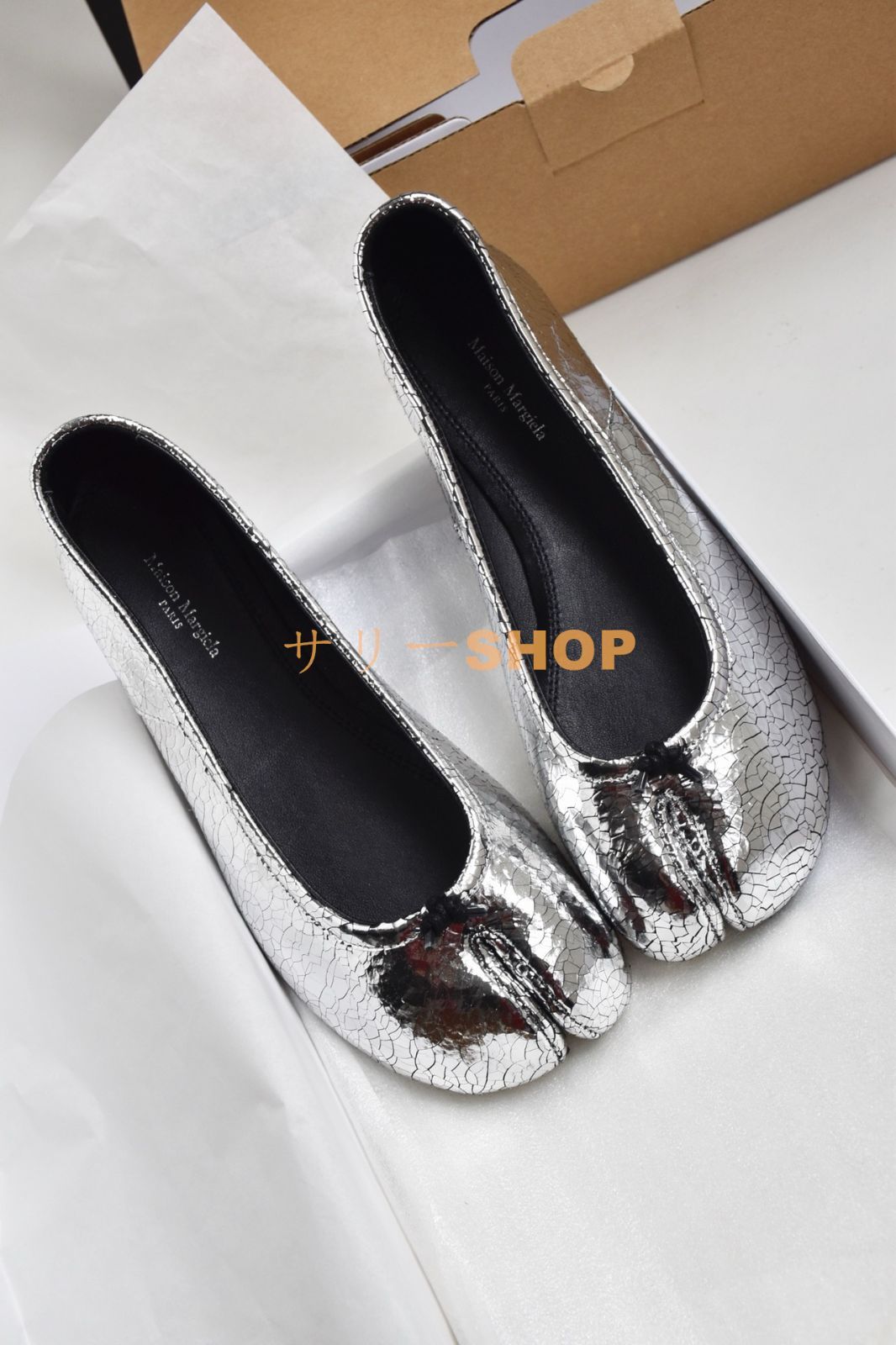  MM 6 Maison Margiela エムエム6メゾンマルジェラ サテンバレエシューズ フラットシューズ フューシャ フラットシューズ バレエシューズ パンプス