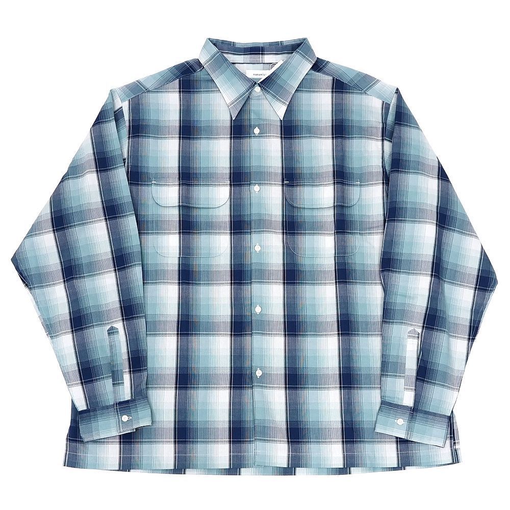 25SS nanamica Regular Collar Pique Shirt L S シャツ サイズ M ネイビー ミント S25SG064 ナナミカ メンズ 5F2 K0670S KOV04