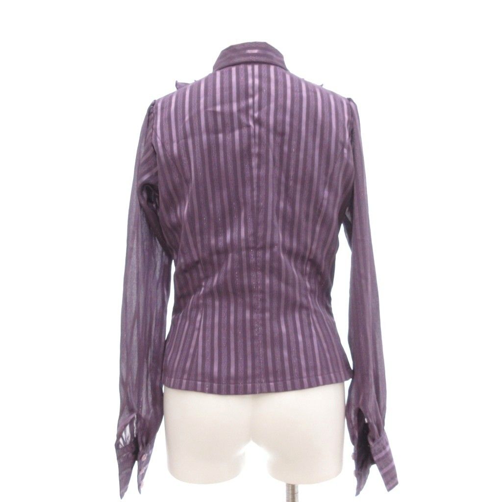 【フラメンコ衣装】パープル SONIA JOHNES トップス ブラウス 長袖 SONIA JOHNES フラメンコ衣装 フリルシャツ 長袖 3 紫 パープル /UO