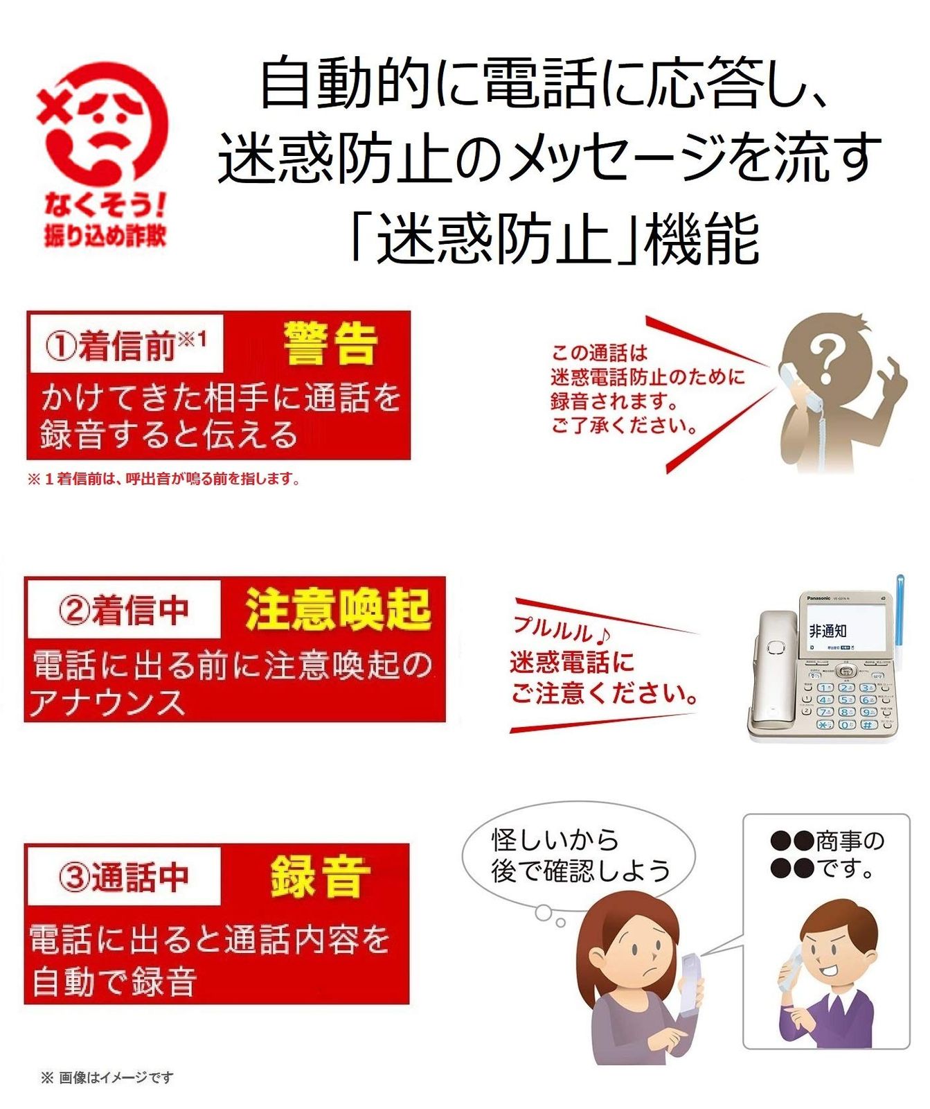 パナソニック RU RU RU デジタルコードレス電話機 子機1台付き 迷惑電話対策機能搭載 パールホワイト VE-GZ72DL-W パールホワイト 子機1台