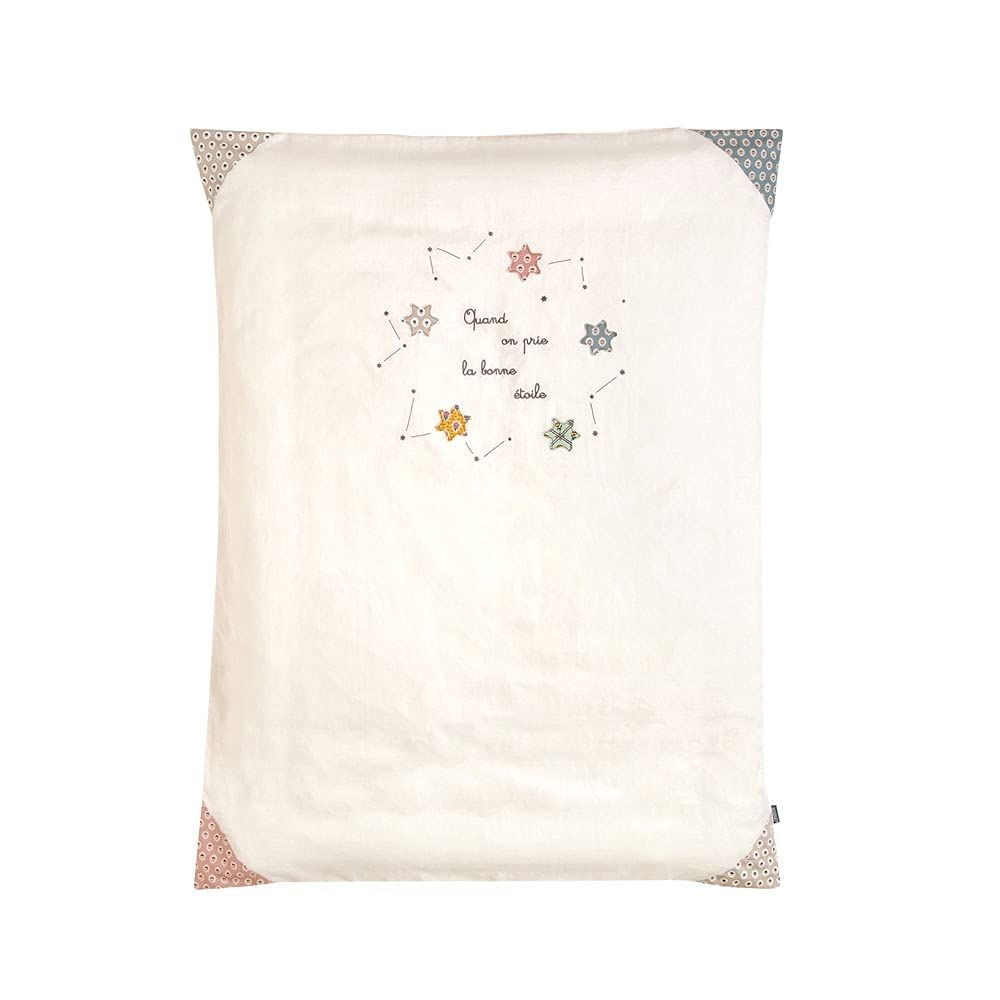 10 mois ディモワ - ベビー用おふとんセット ふくふくガーゼ 6重ガーゼ ケット付き ウォシュロンふとん 丸洗い可 クリーンくるマット ラ ボン エトワール ブルー 約120 cm 新生児 6歳頃まで 替えシーツあり