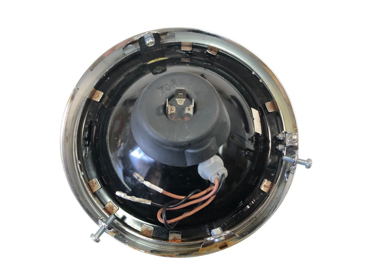 マーシャル 889 ヘッドライト 180φ イエロー フラットレンズ 外径200φ 点灯OK 旧車 カスタムにも TO-M7614