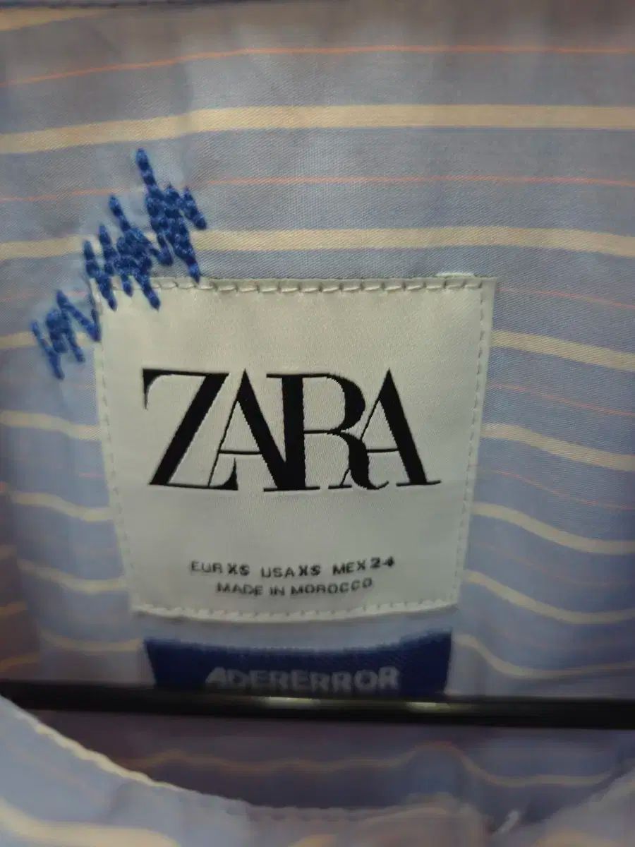 XS ザラ X アザーエラー ストライプ ポプリン シャツ