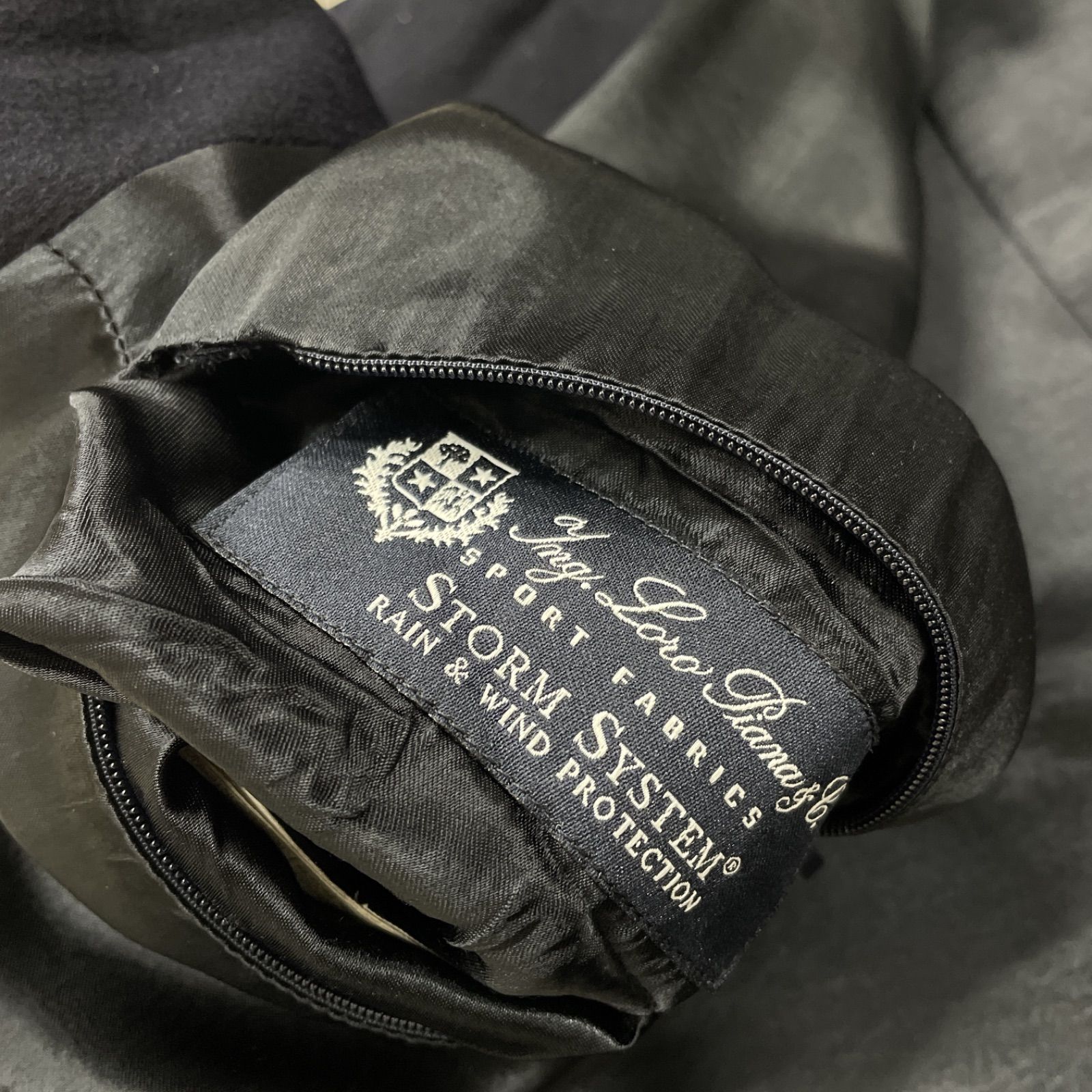 GIORGIO ARMANI ジョルジオアルマーニ Loro Piana ロロピアーナ生地 カシミヤ ダッフルコート ロング ネイビー イタリア製 メンズ 52 KANDAIZUMI_COM