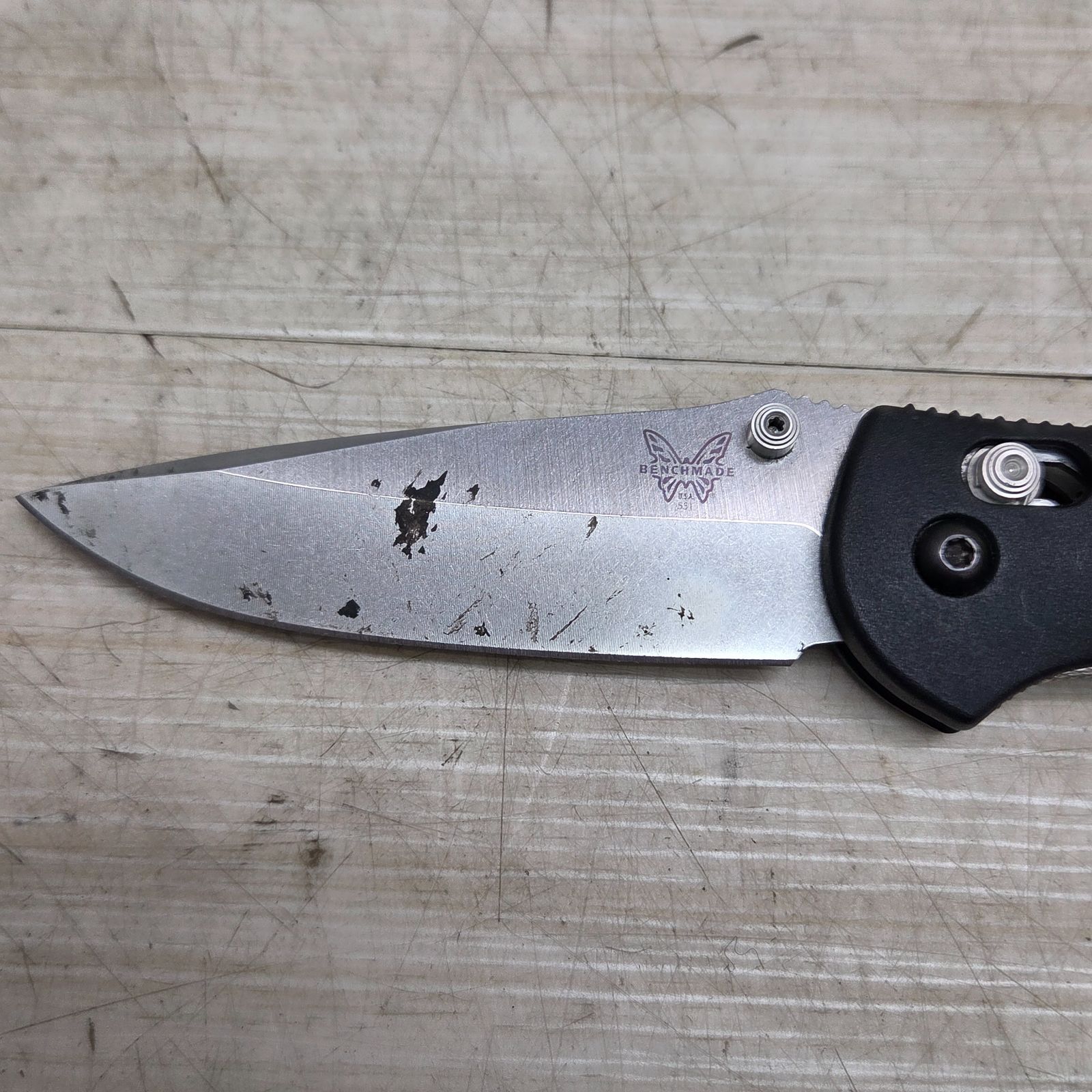 10 S99498 Benchmade ベンチメイド 551-S30V グリップティリアンシルバー 直刃 折りたたみ ナイフ 刃物 ケース付 アウトドア サバイバル ミニタリー OLIVEOS_COM_TR