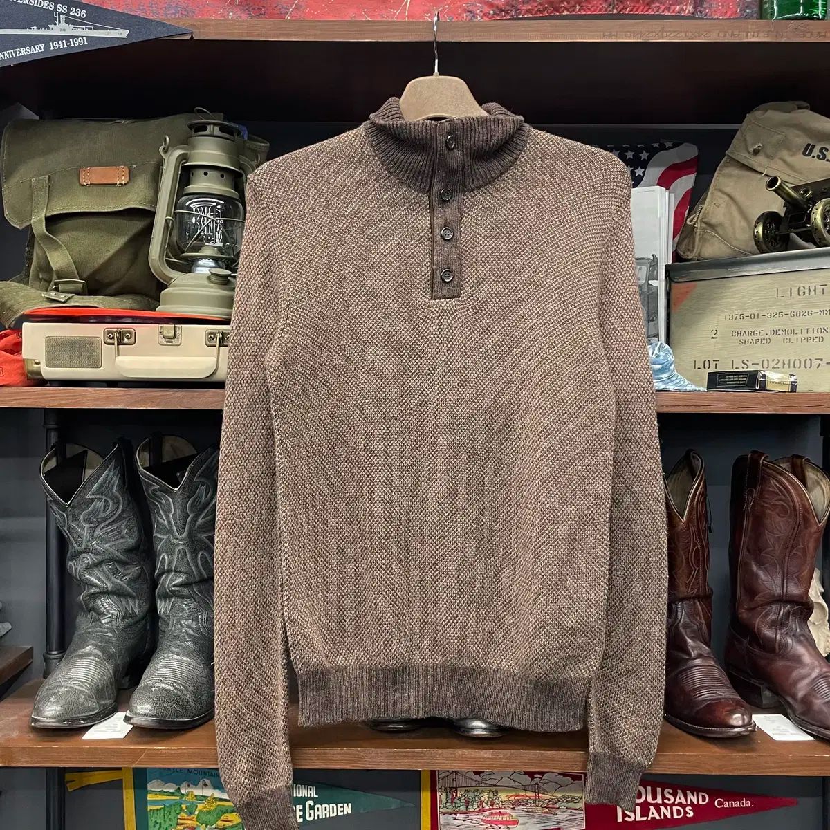 人気ブランドも見つかる！ ポロラルフローレン 新モデル ラベル ハーフ ボタン ニット セーター カントリー
