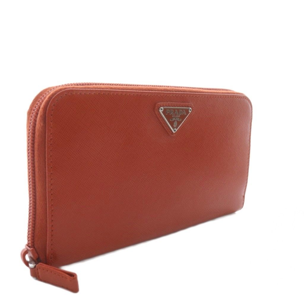 プラダ PRADA 長財布 ラウンドファスナー 三角プレートロゴ