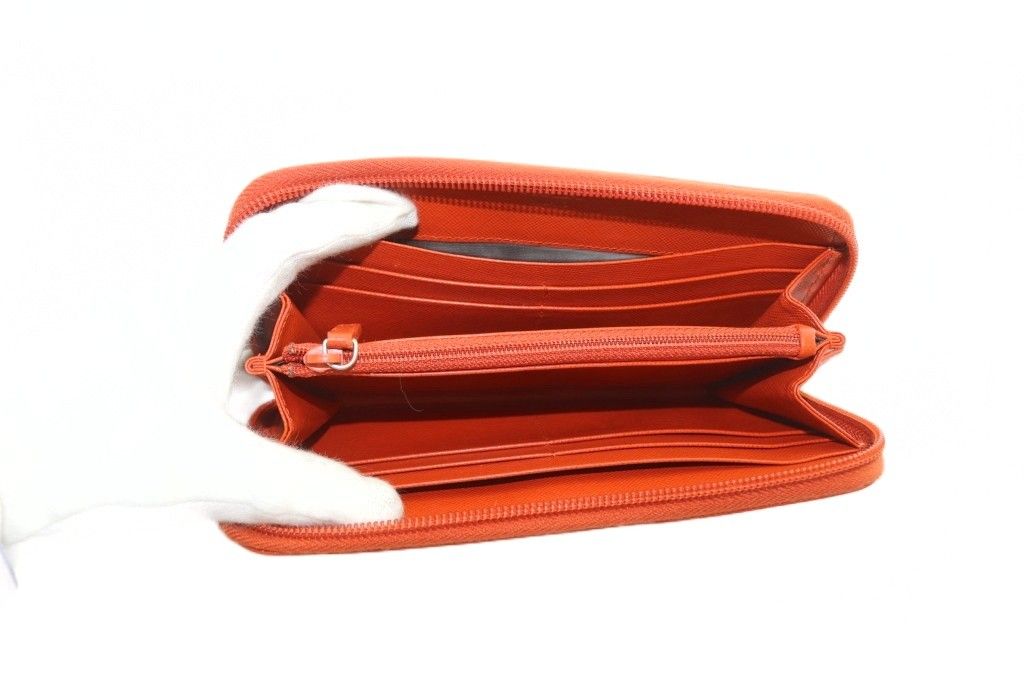 プラダ PRADA 長財布 ラウンドファスナー 三角プレートロゴ