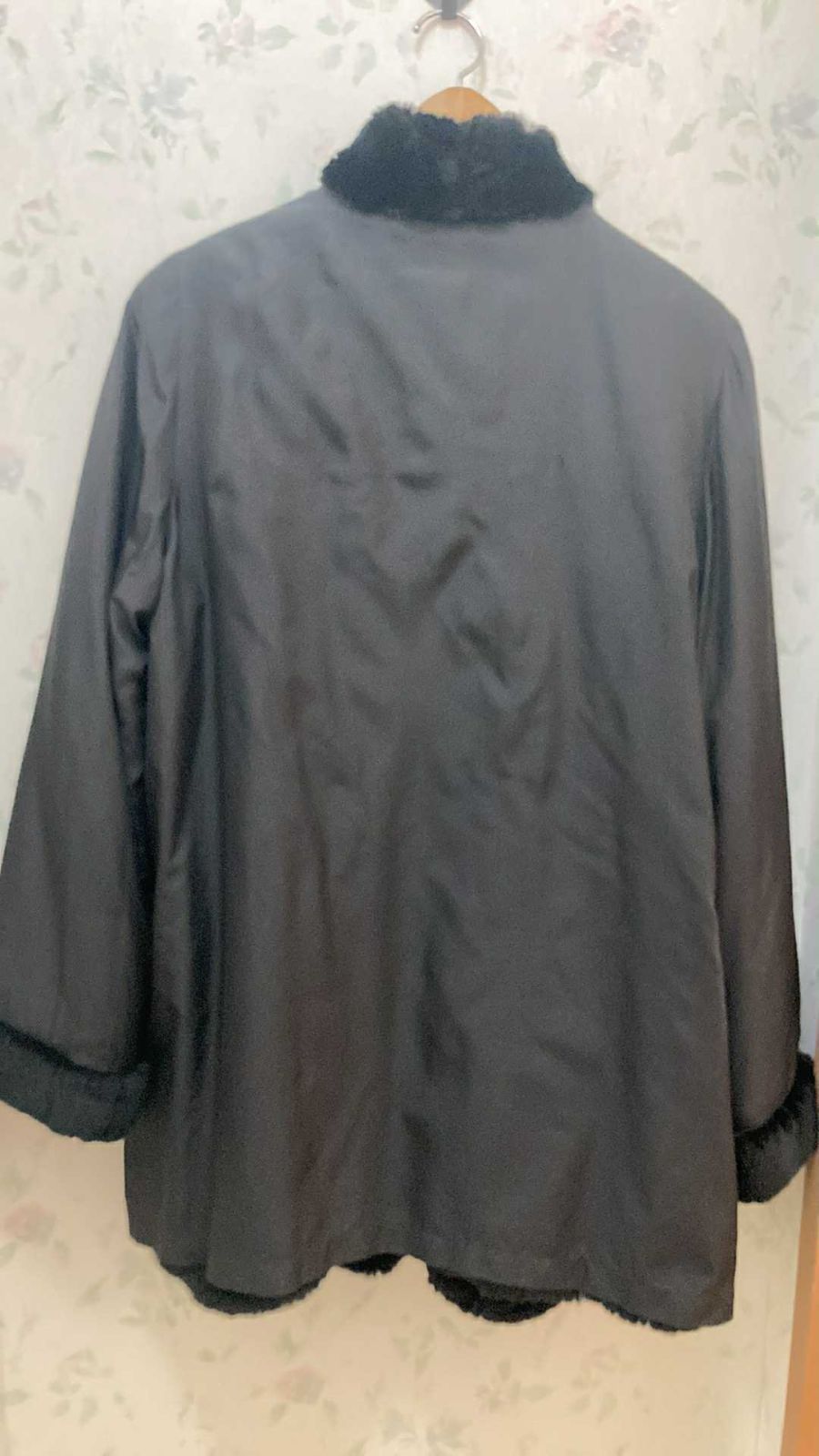 ガウディGAUDI シルク＆レッキスのあったか コート黒 L