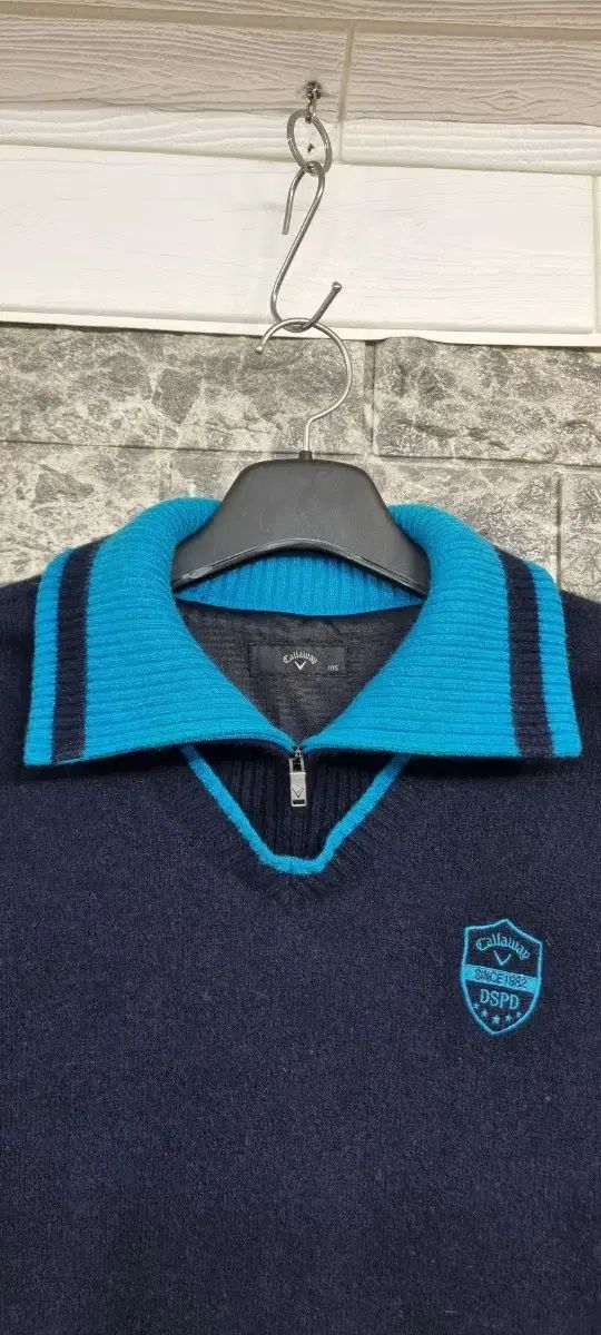 キャロウェイ メンズゴルフ 防風ウールニット 半ジップアップ 105