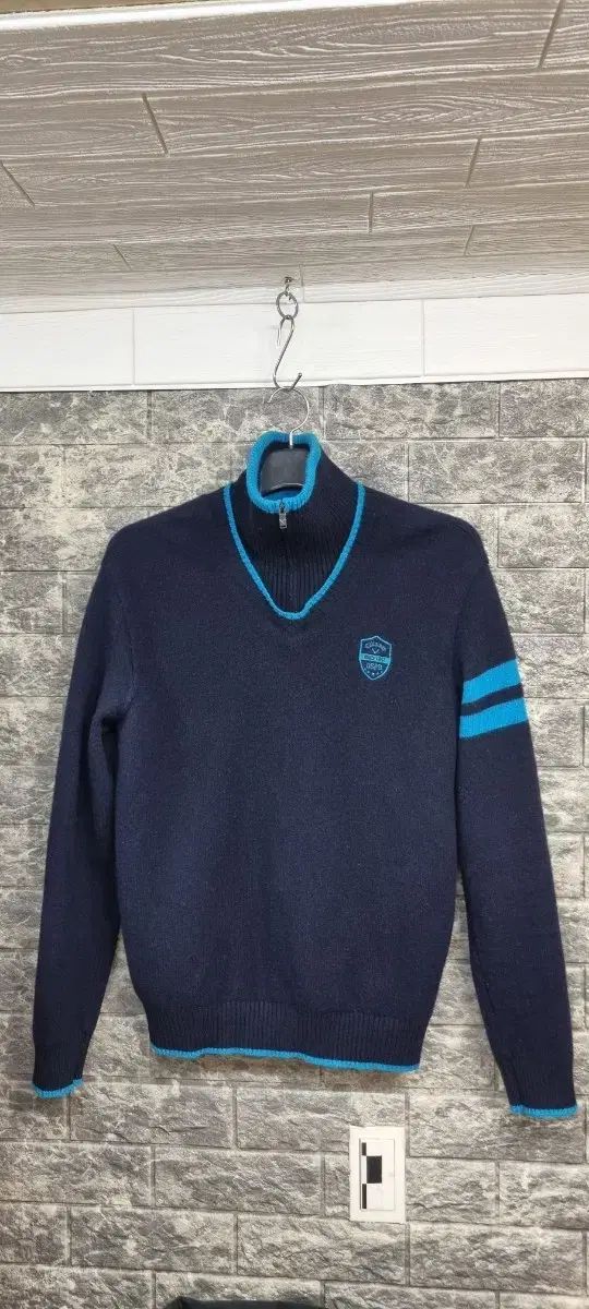 キャロウェイ メンズゴルフ 防風ウールニット 半ジップアップ 105