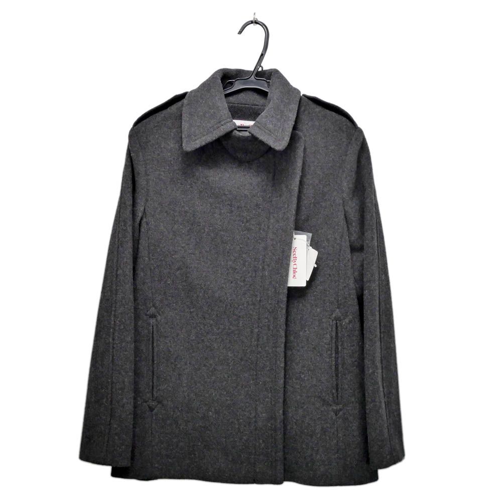 [Meito] Cibai Chloe Wool Coat LJ15800 Dark Gray Size 40 Women's Apparel Women's Clothing