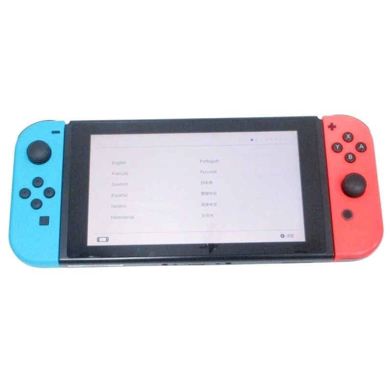 ニンテンドースイッチ Nintendo Switch HAC-0001 本体 リングコン レッグバンド付 動作 済 ネオンブルー ネオンレッド 0607