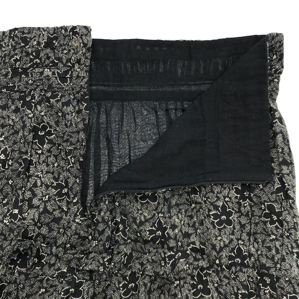 ISABEL MARANT ETOILE イザベルマラン エトワール フローラルプリントコットンギャザースカート 19A038E ブラック 40 GULLKHAN_COM