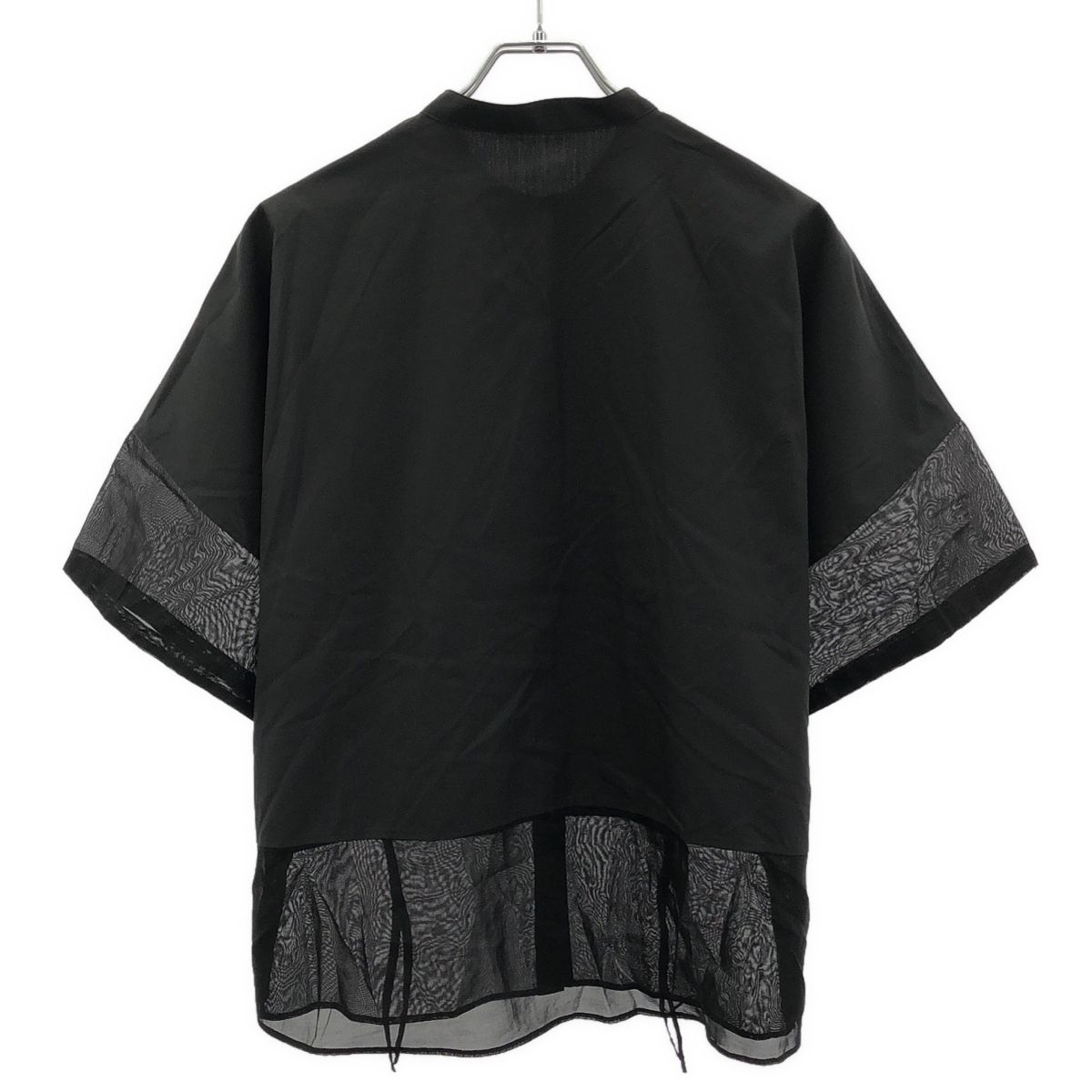 theory luxe セオリーリュクス Cotton Dazy C Shirt ショートスリーブシアーシャツ ブラック 40
