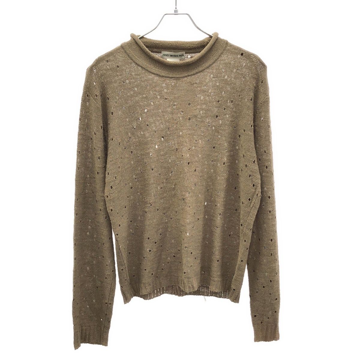 ISSEY MIYAKE MEN イッセイミヤケ メン パンチングレーヨンニットセーター ME97KN043 ブラウン S