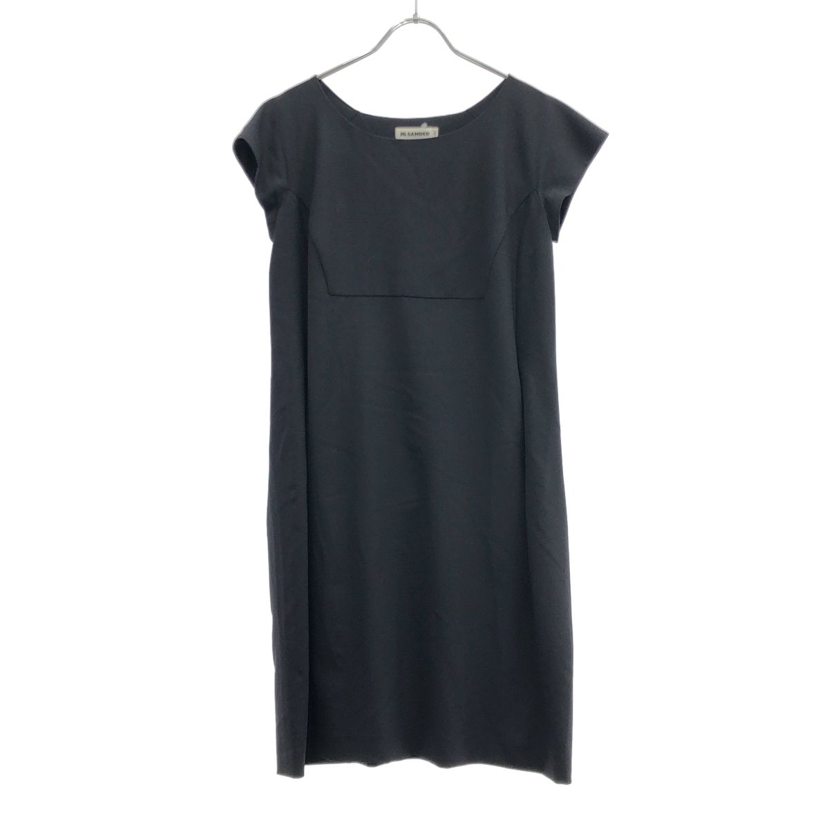 JIL SANDER ジルサンダー ショートスリーブウールワンピース 406104 WF211562 ネイビー 36