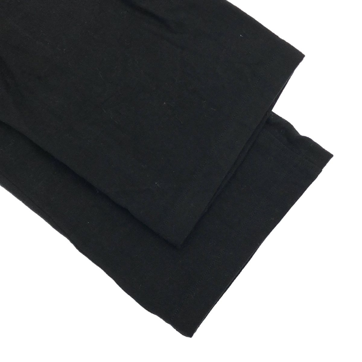 山内 20SS 塩縮加工起毛リネンパンツ 20a68 ブラック 3 - メルカリ