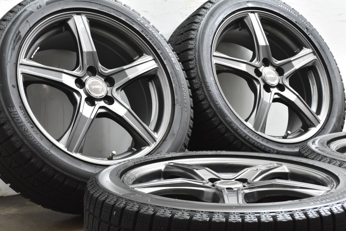 交換用に トップラン 17 in 7 J 53 PCD 100 ブリヂストン アイスパートナー2 215 50 R レガシィ インプレッサ ホイールのみ販売
