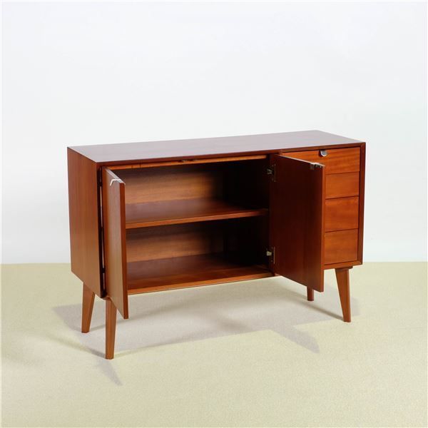 北欧ヴィンテージ調 リビングボード サイドボード 木製 引き出し付き