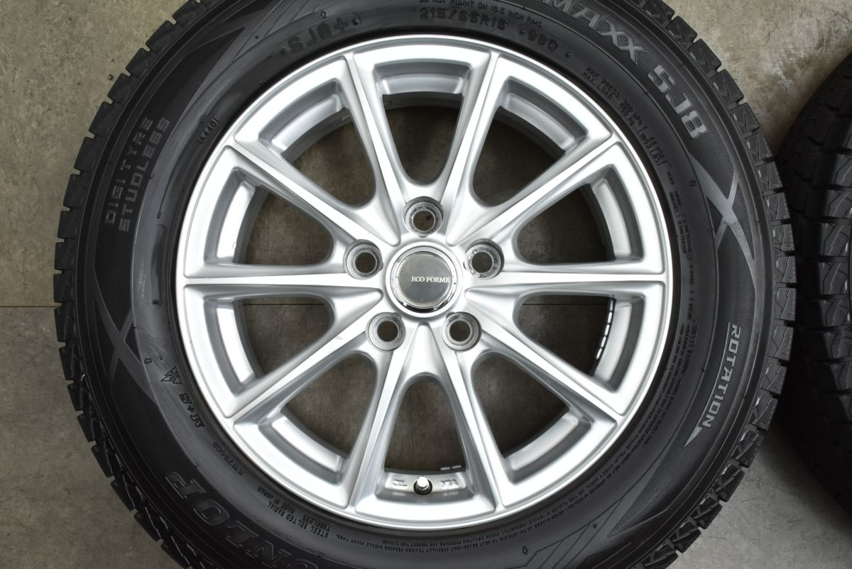 トヨタ用バリ溝 エコフォルム 16 in 6 5 J 39 PCD 114 3 ウィンターマックスSJ 8 215 65 R カローラクロス アルファード ヴェルファイア