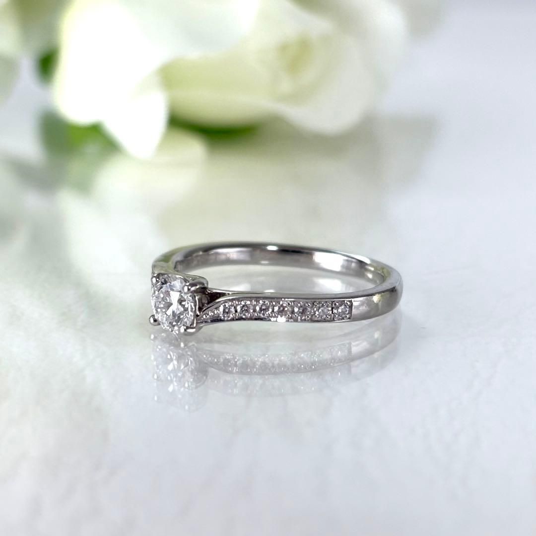 380【ラザールダイヤモンド】Pt950 ダイヤ 0.34ct 0.10ct - メルカリ