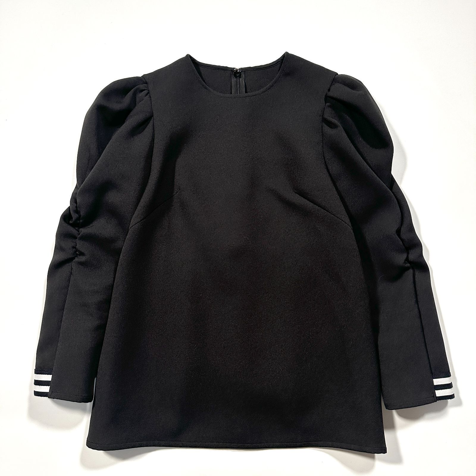 BORDERS at BALCONY ボーダーズアットバルコニー GLACE SHOULDER TOP 長袖 ブラウス BD2121-3C-26 38 ブラック