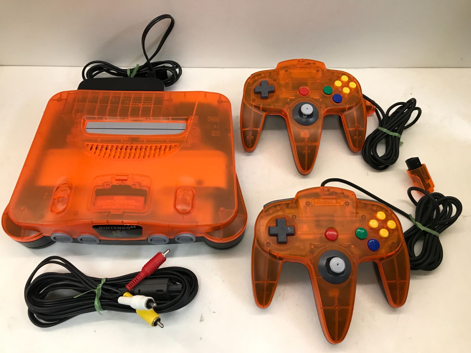 HD 箱 説明書無し ニンテンドウ64 クリアオレンジ&クリアブラック NINTENDO 111